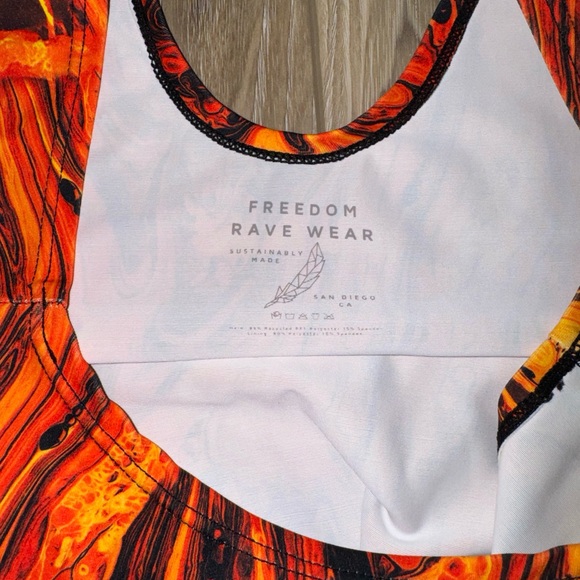 Freedom Rave Wear Volcanic Cutout Sideboob Bodysuit - Picture 4 of 6